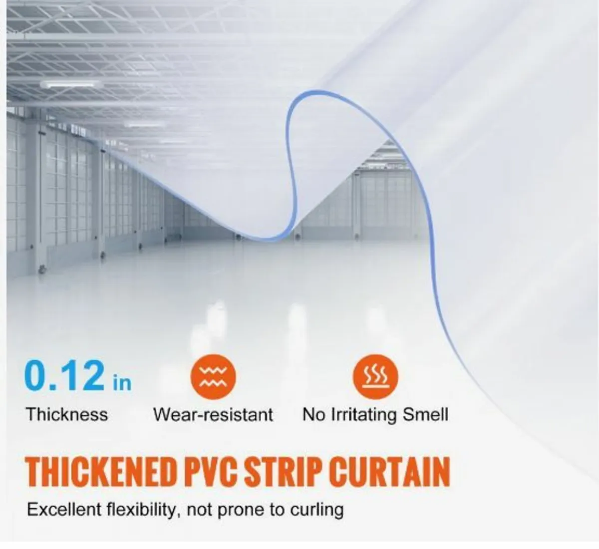 Strip Curtain, 100' Length x 12" Width x 0.12" - Image 2