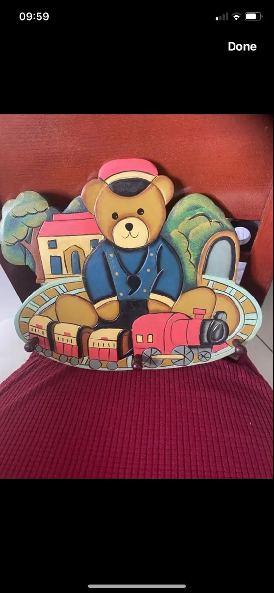 Handcrafted Timber Kids Coat Hanger - Image 1