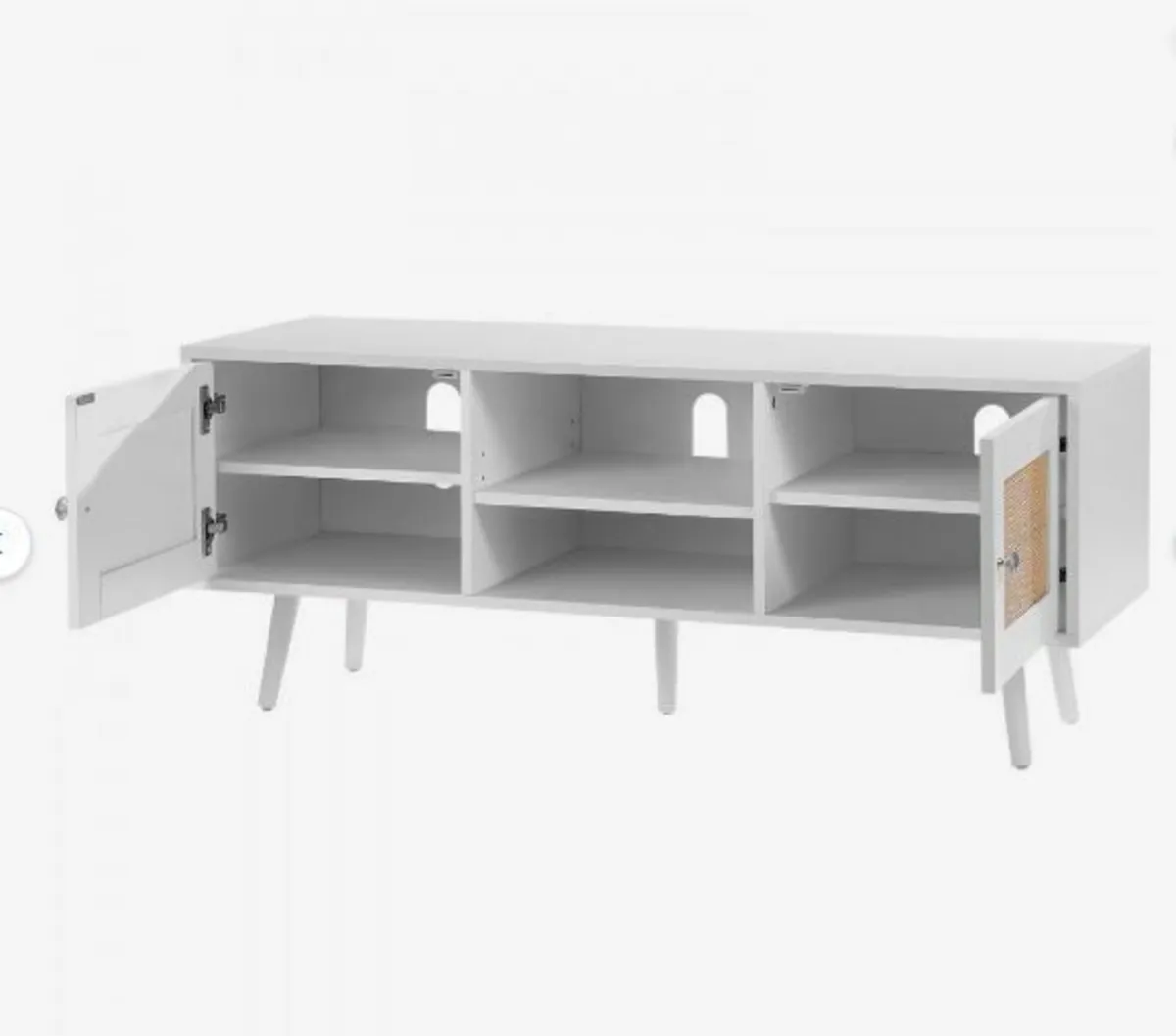 Rattan TV Stand, Boho TV Cabinet - Image 3