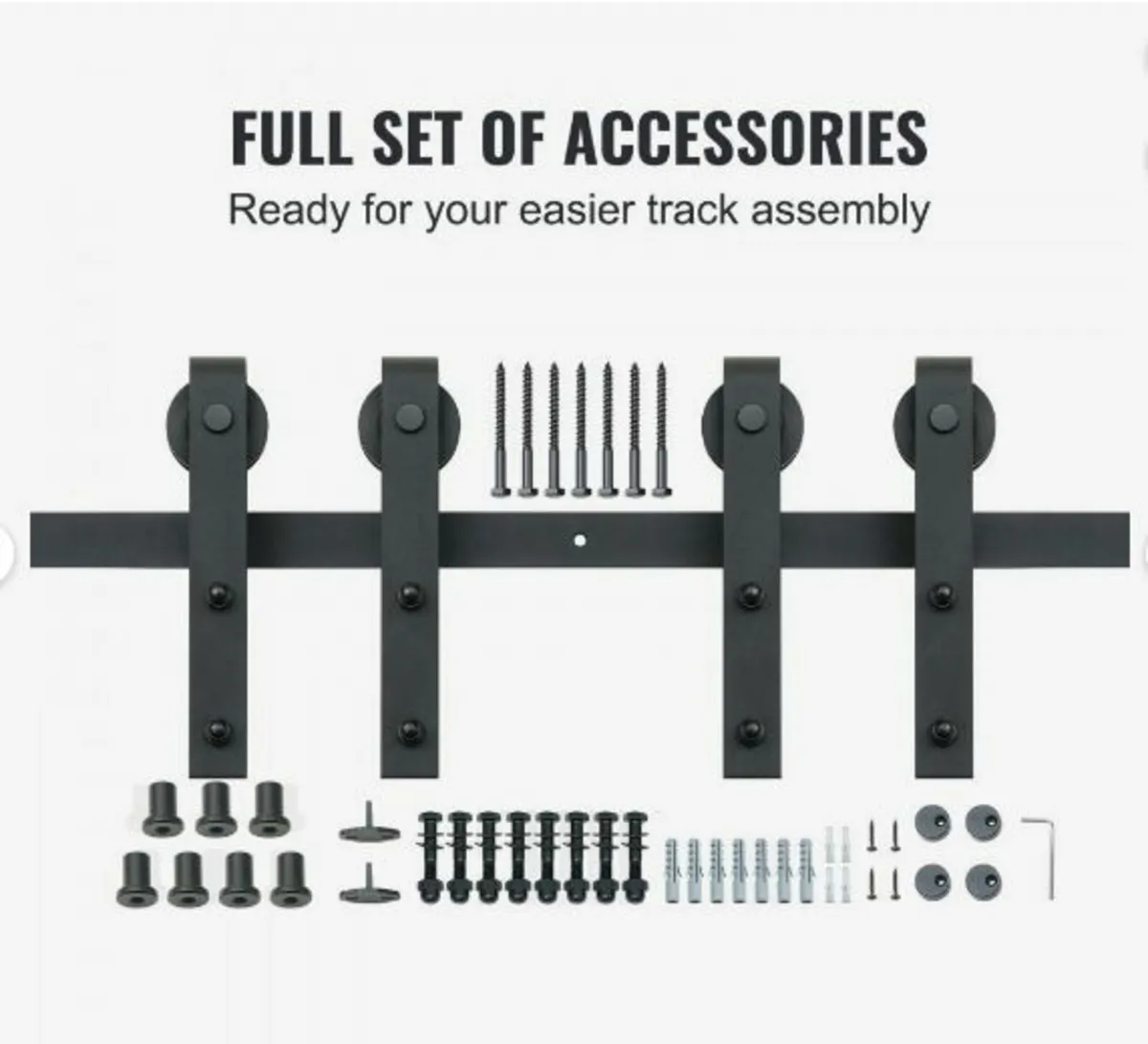 8FT Sliding Barn Door Hardware Kit - Image 4