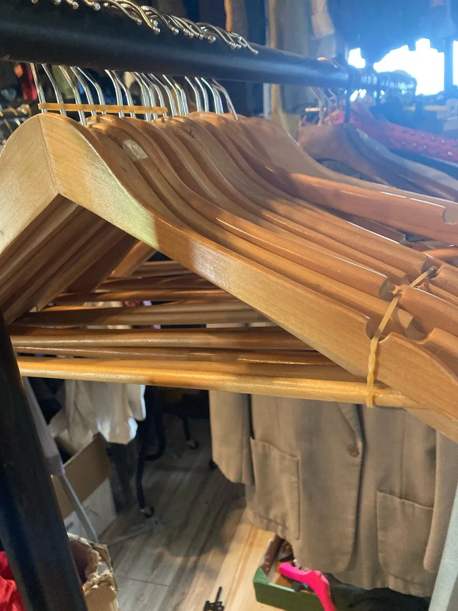 Commercial grade wooden hangers - Image 1