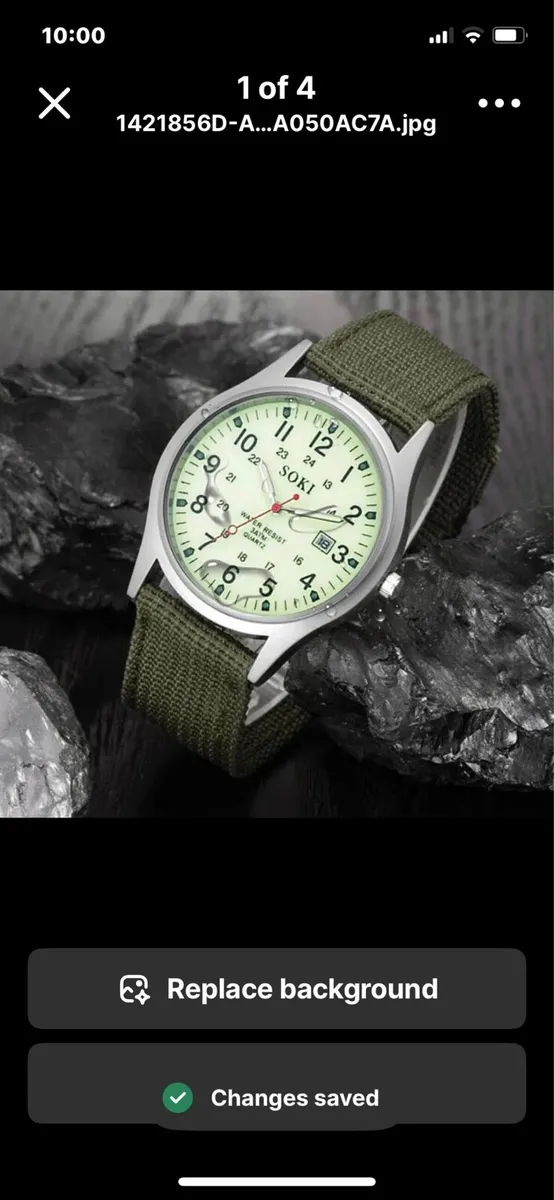 Military Army Mens Date Canvas Strap Watch NEW - Image 1