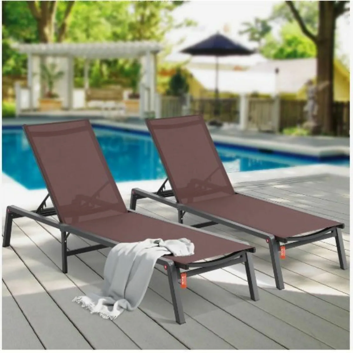 Chaise Lounge Chair Outdoor Patio Lounge - Image 4