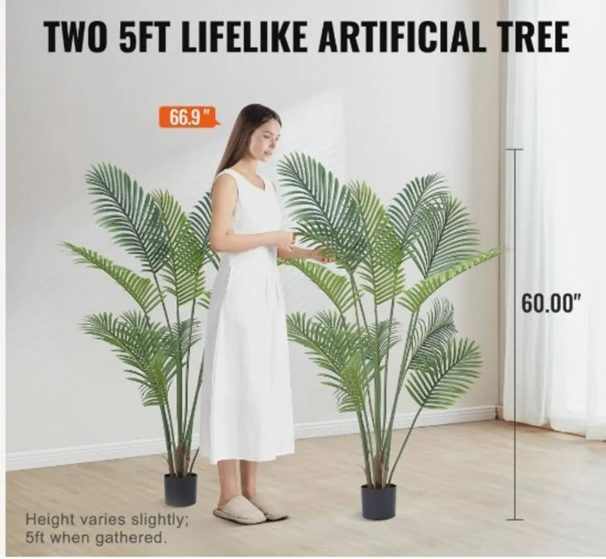 Artificial Palm Tree, 1.5m Tall Faux Plant - Image 2