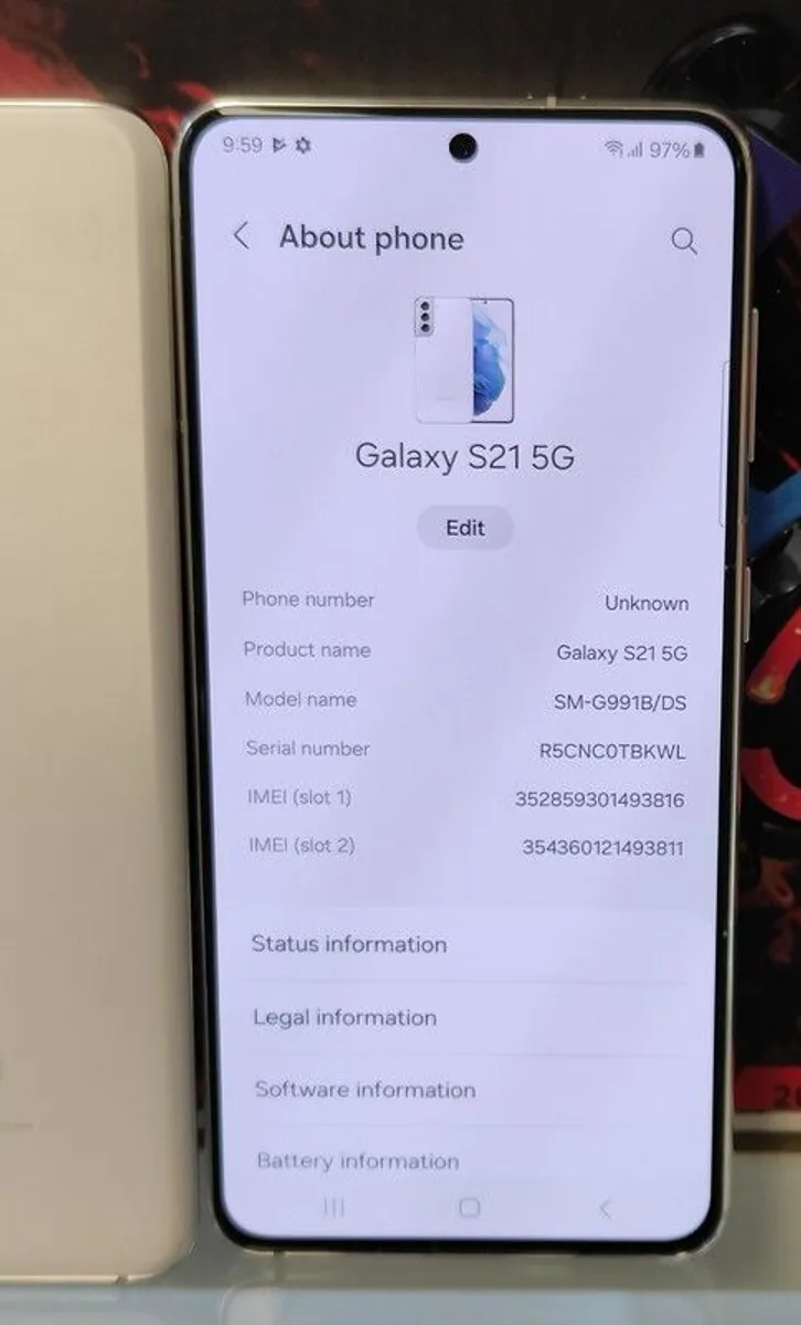 Samsung S21 5G 128GB/ 8GB RAM Dual Sim Unlocked Phantom White (Excellent). - Image 4