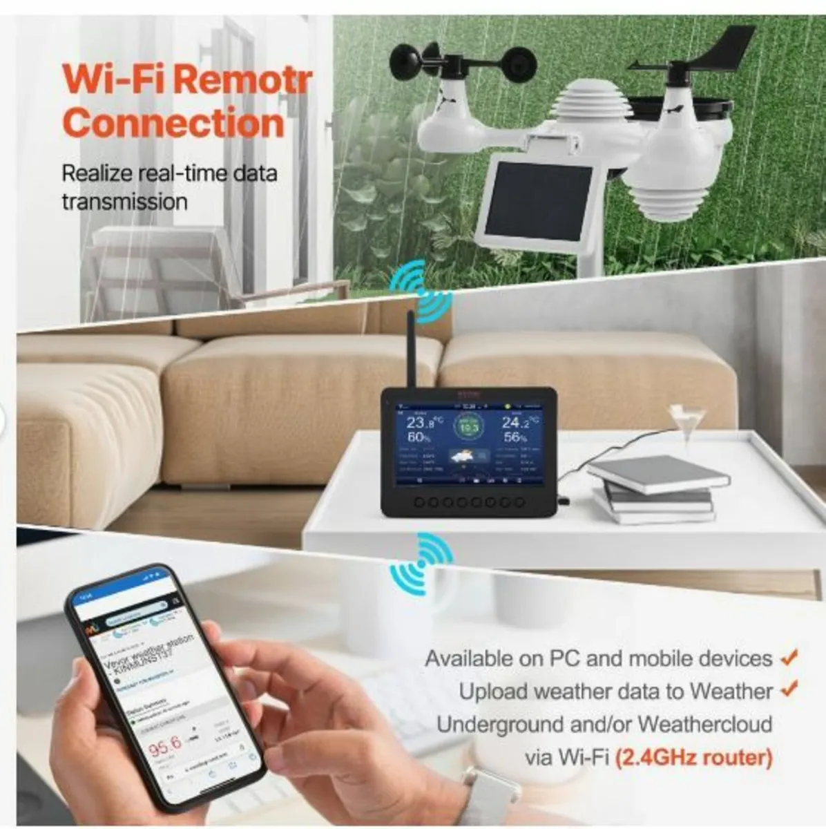 7-in-1 Wi-Fi Weather Station 7 in TFT Display - Image 3