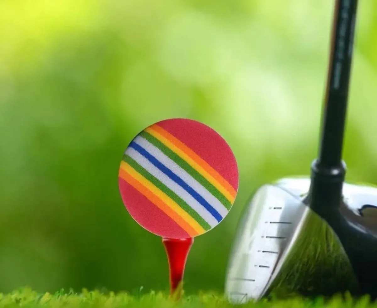12 x Practice Golf Balls  Rainbow Colour EVA Foam - Image 2
