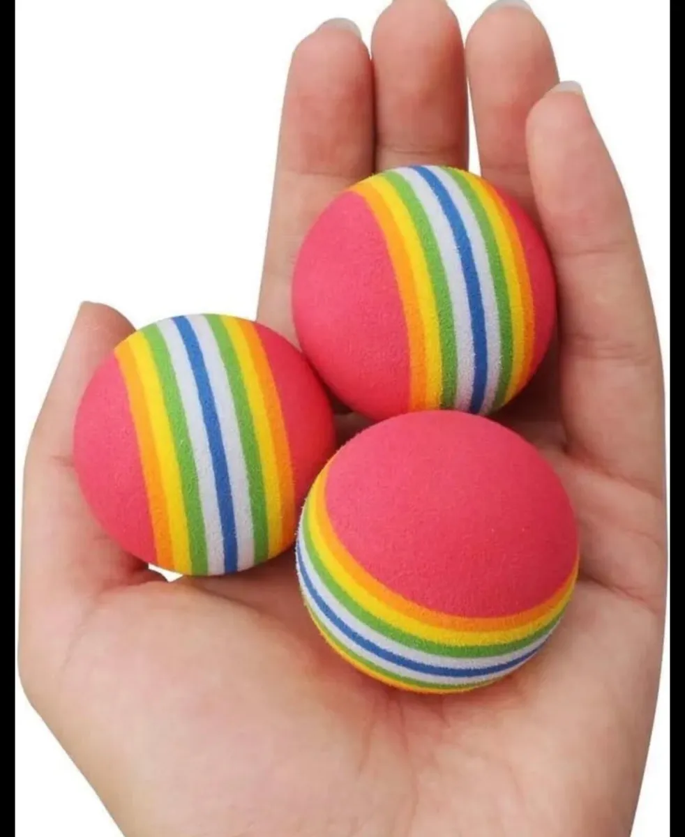 12 x Practice Golf Balls  Rainbow Colour EVA Foam - Image 3