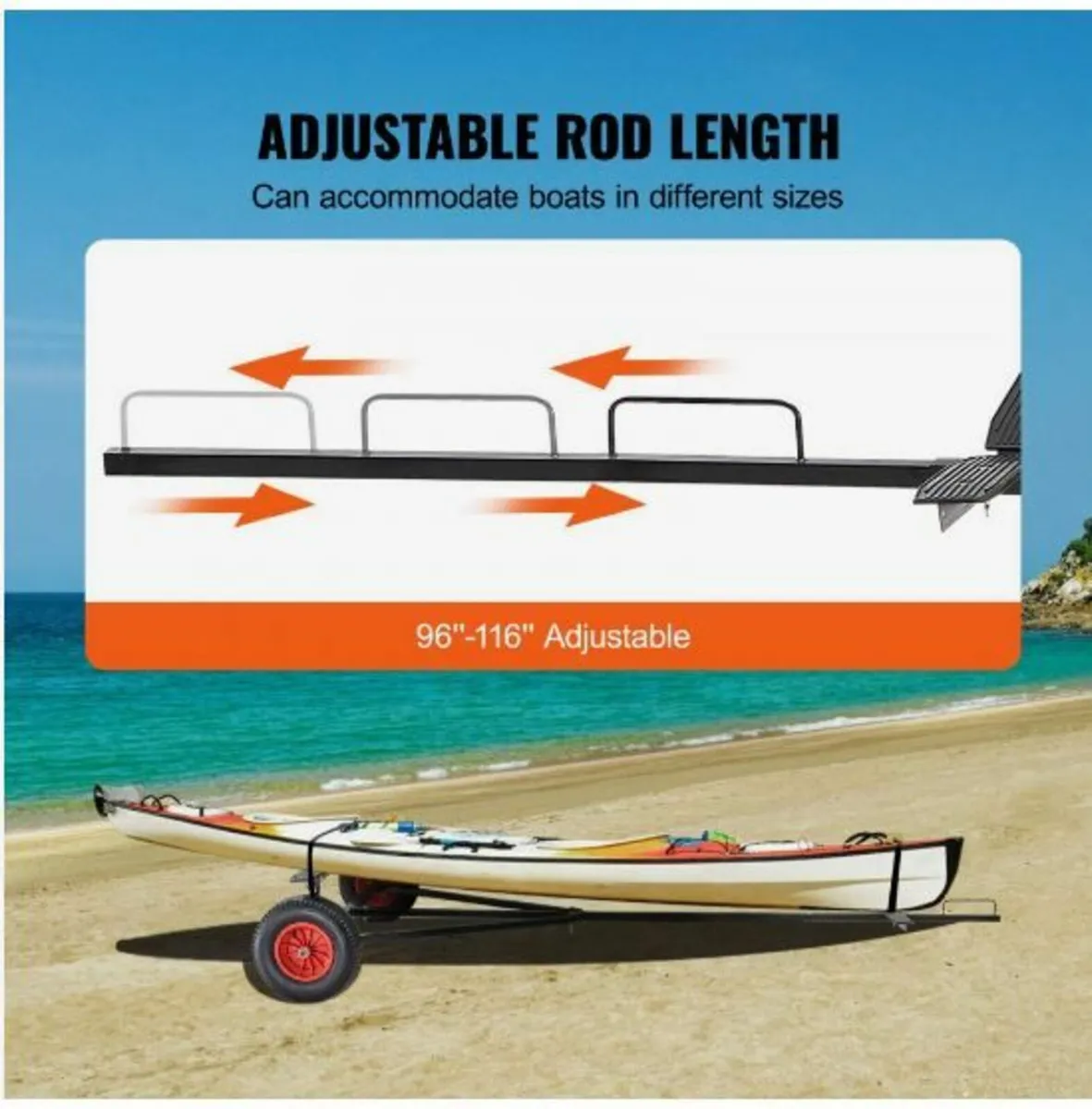 Boat Trailer Dolly, 420lbs Load Capacity - Image 3