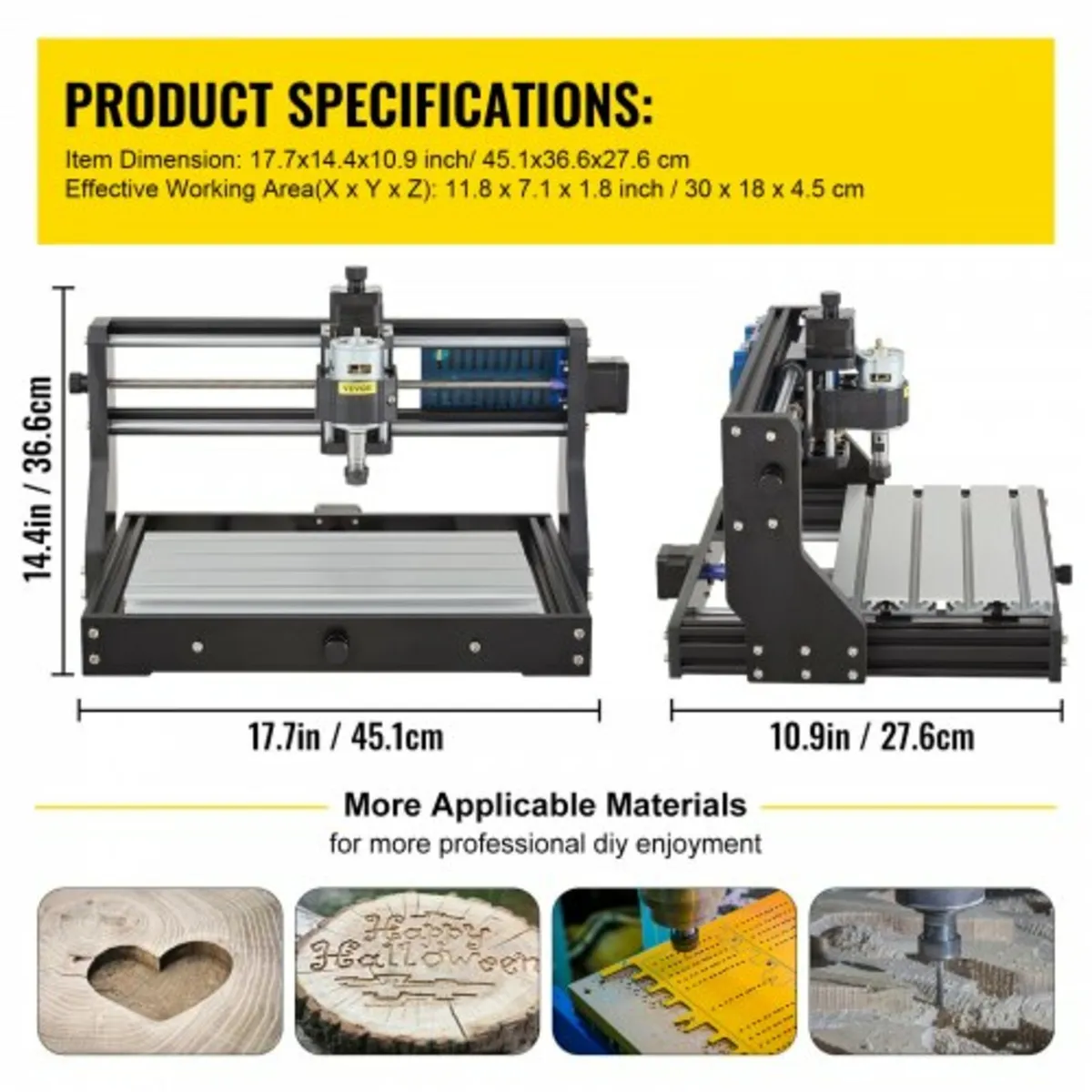 CNC 3018 Pro 300×180×45mm CNC Machine GRBL Control - Image 3