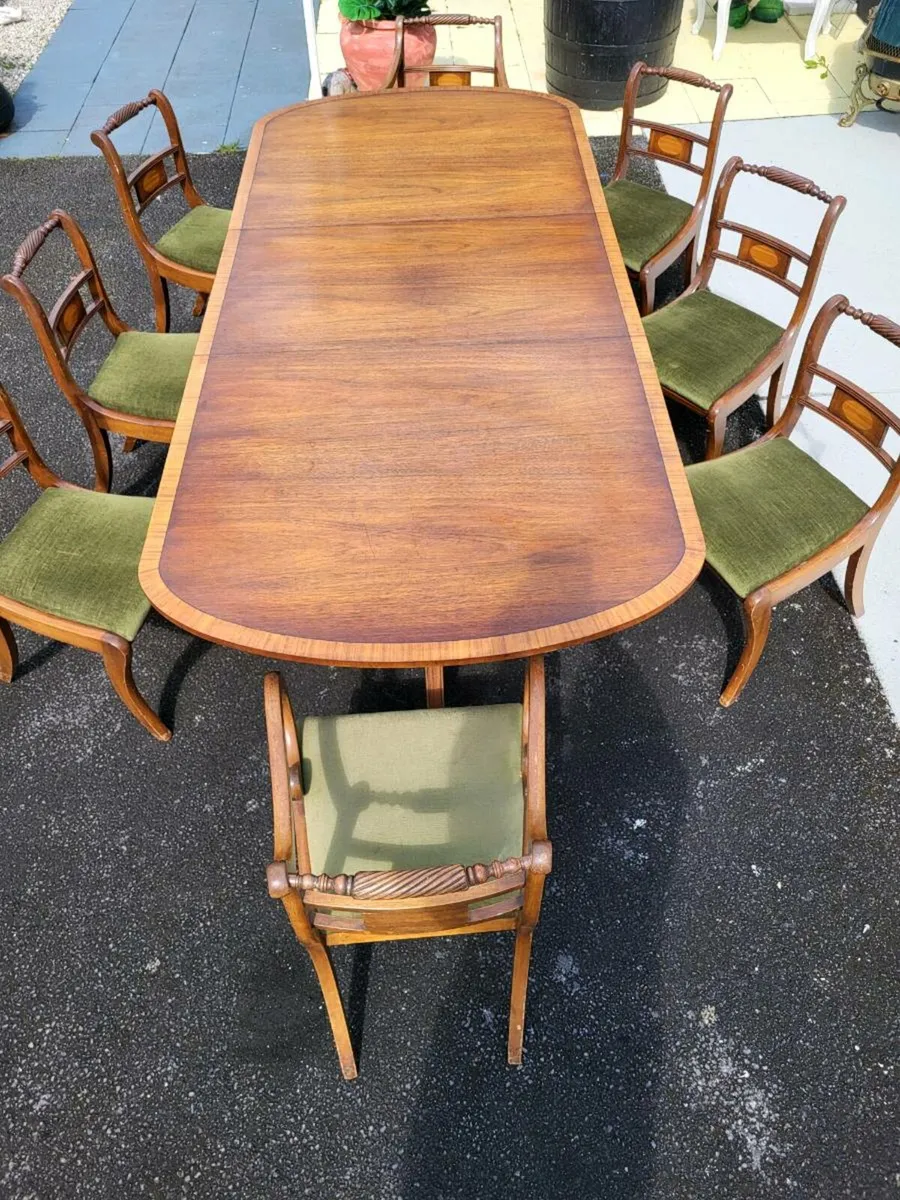 Wow. Dining Table and EIGHT Chairs - Image 1