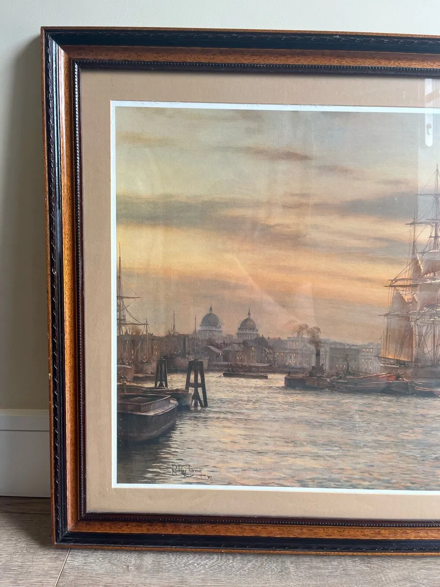 Greenwich Reach 1887 signed Rodney C Harmon - Image 2