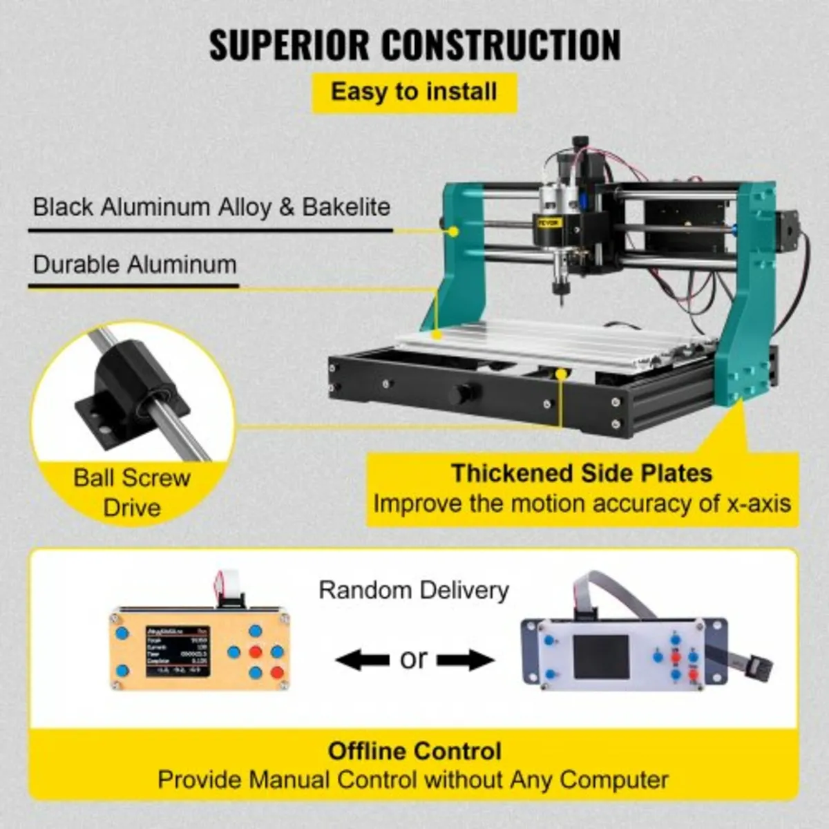 CNC 3018 Pro 2500MW 300×180×40mm Cnc Machine GRBL - Image 4