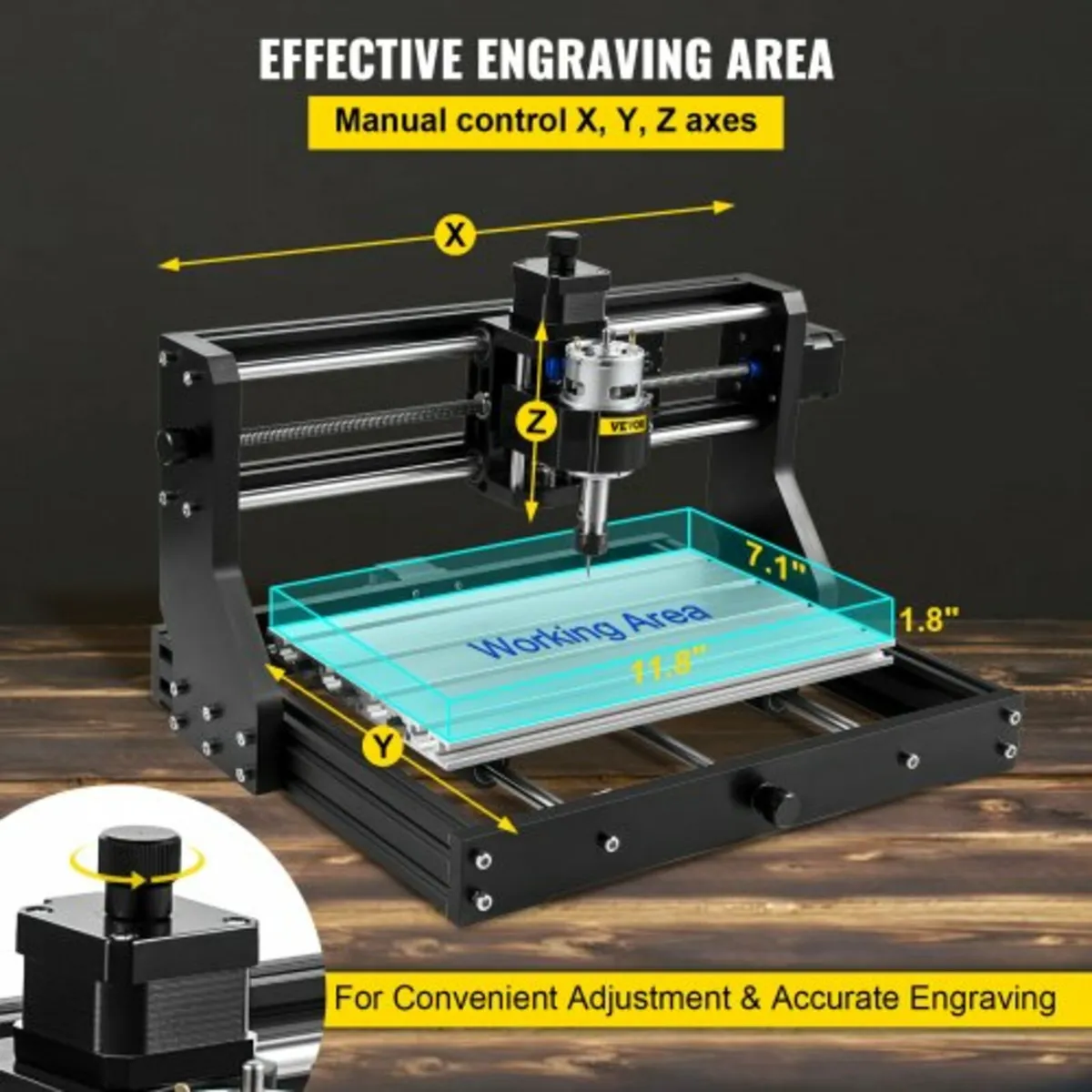 CNC 3018 Pro 500mw 300×180×45mm CNC Machine GRBL C - Image 2