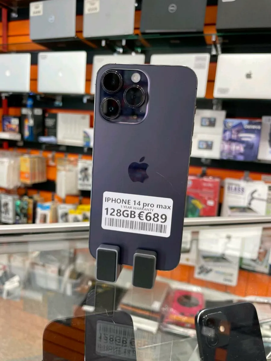 IPHONE 14 PRO MAX 128GB, 1 YEAR WARRANTY, UNLOCKED - Image 1