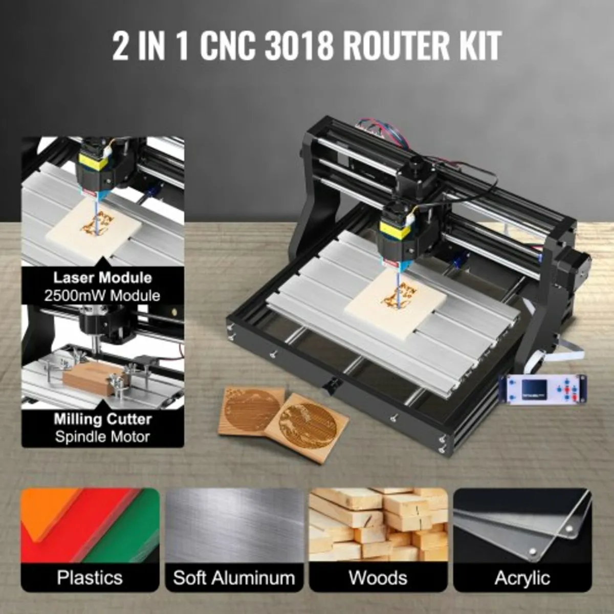 Cnc 3018 Pro 15W Cnc 3018 300×180×45mm Cnc Machine - Image 3