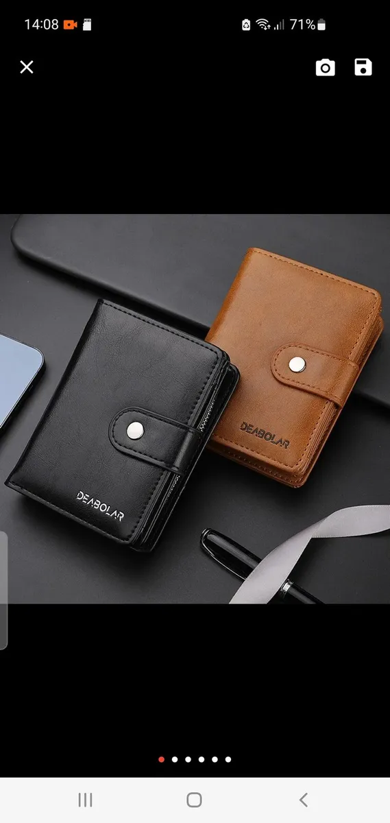 Compact, Leather Wallets Anti Theft - Image 2