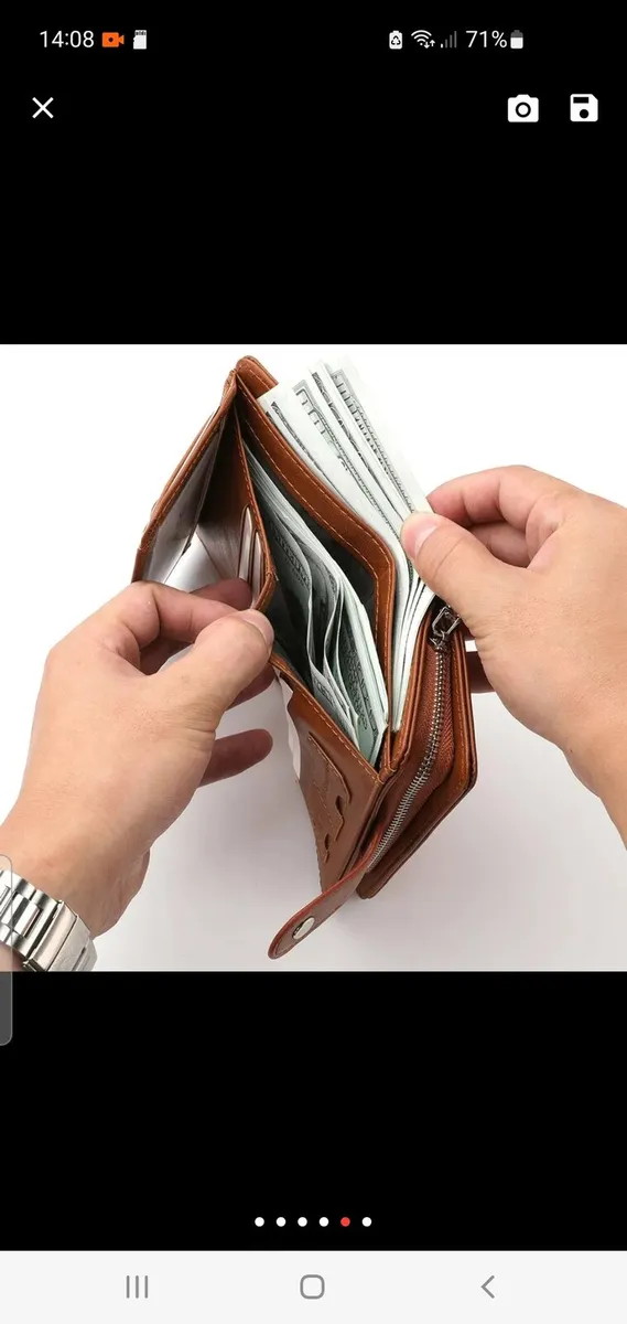 Compact, Leather Wallets Anti Theft - Image 3
