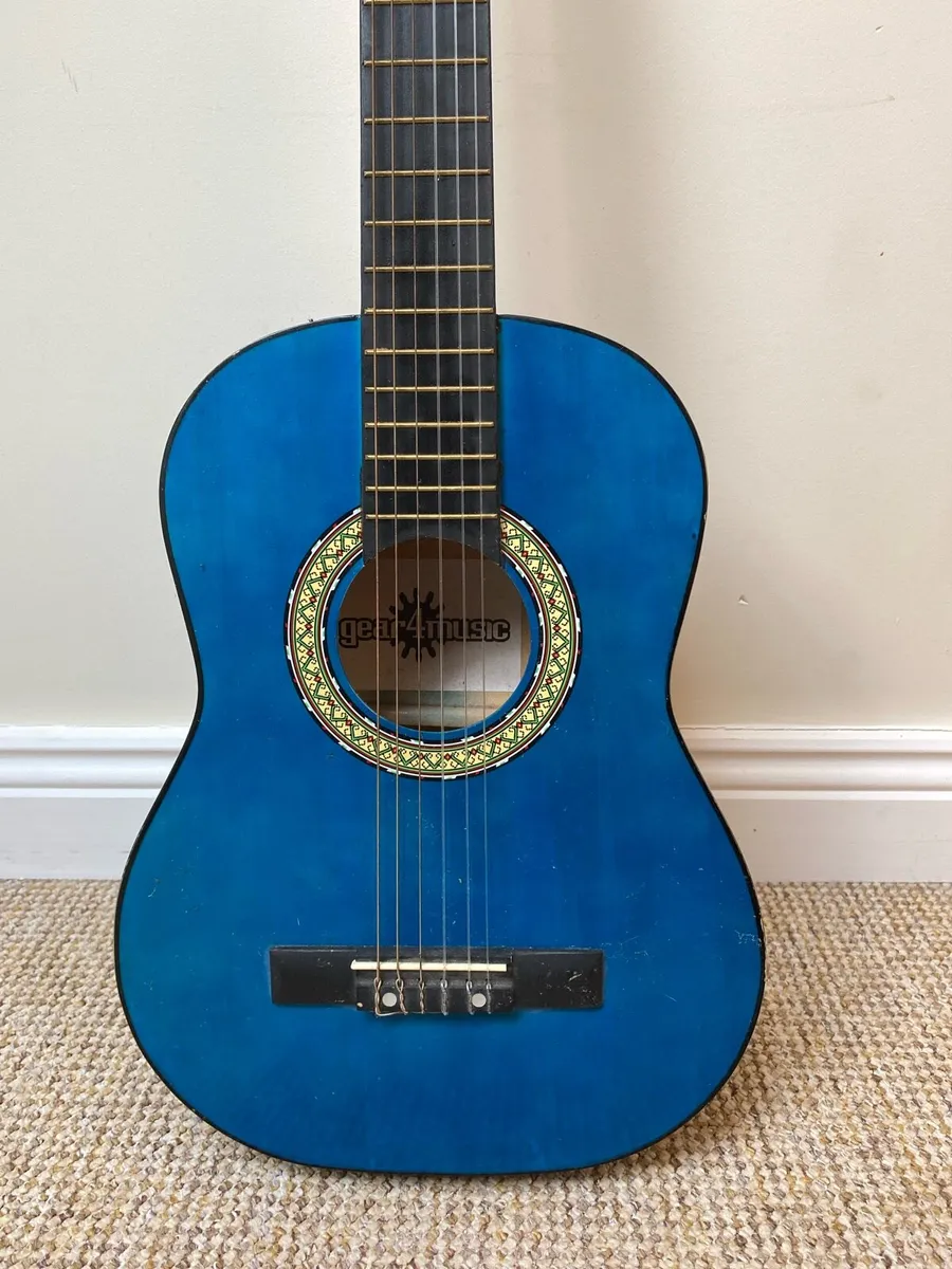 Junior Classical Guitar, Blue by Gear4music - Image 2