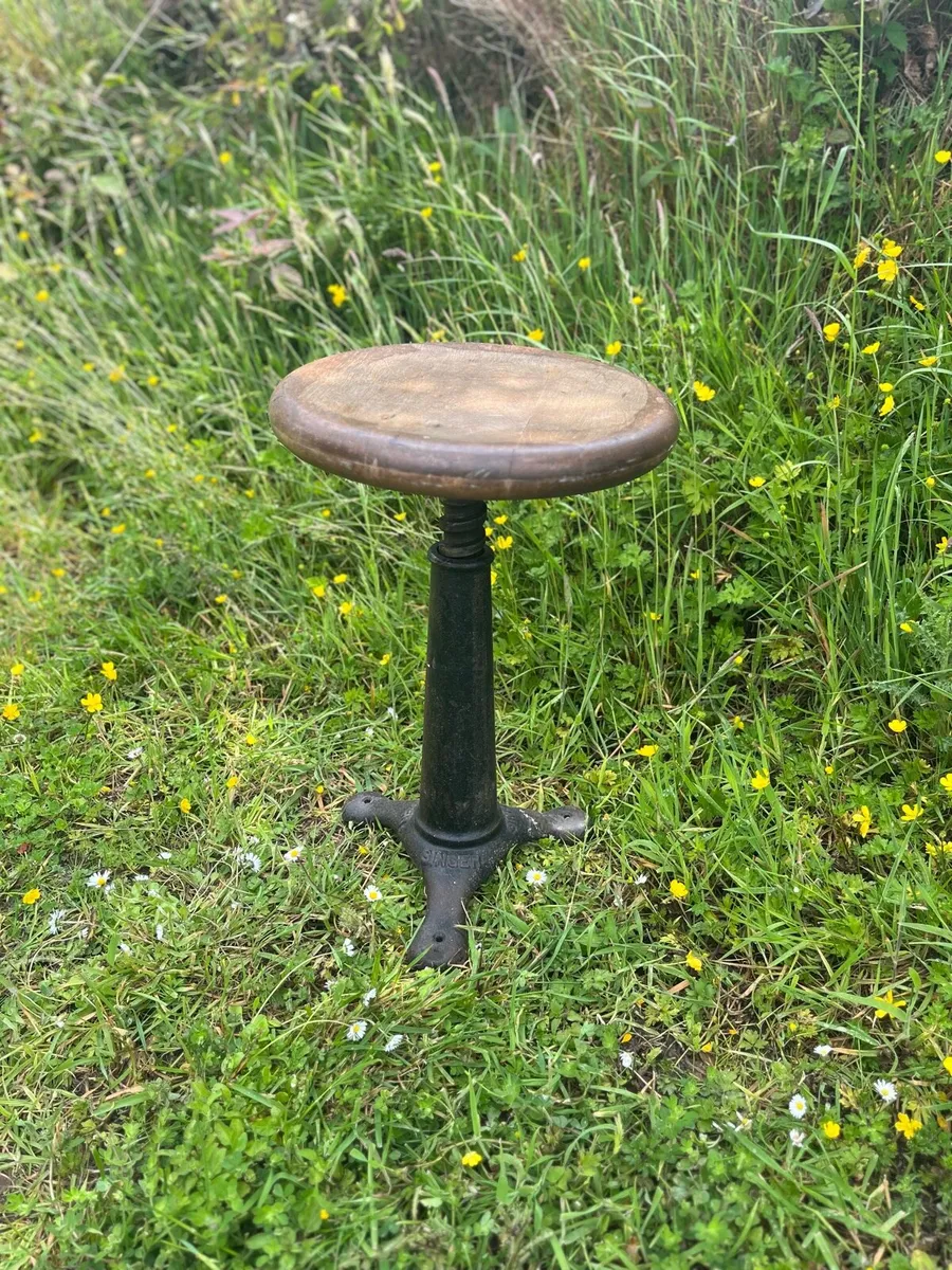 Antique Singer Stool - Image 1