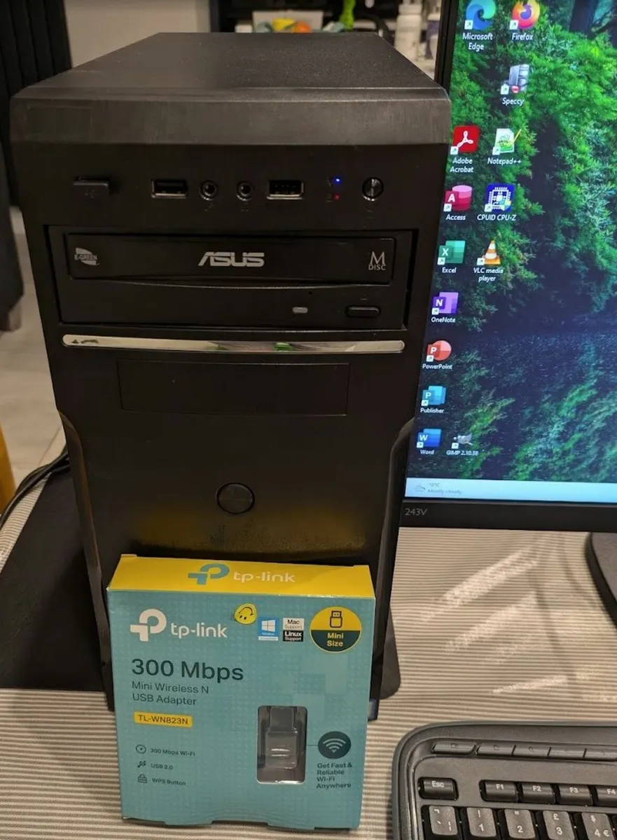 Asus PC & 24" LCD i5 9th Gen CPU Win11 Office Wifi - Image 2