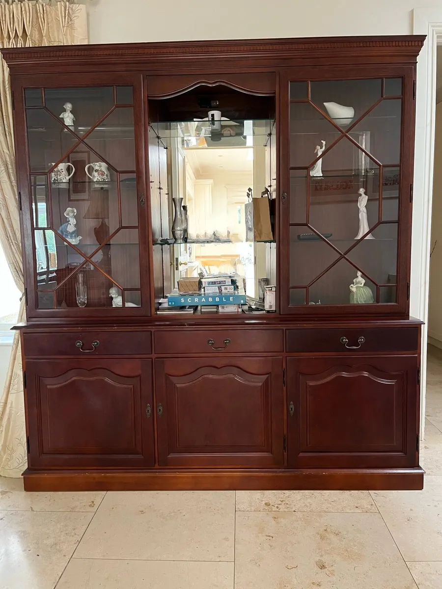 Solid mahogany dresser/display unit