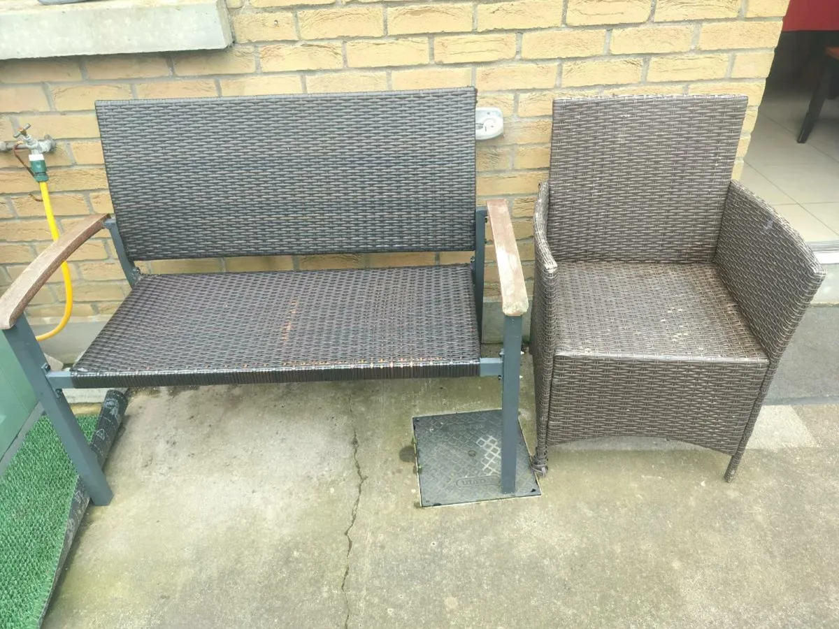 Garden bench + armchair