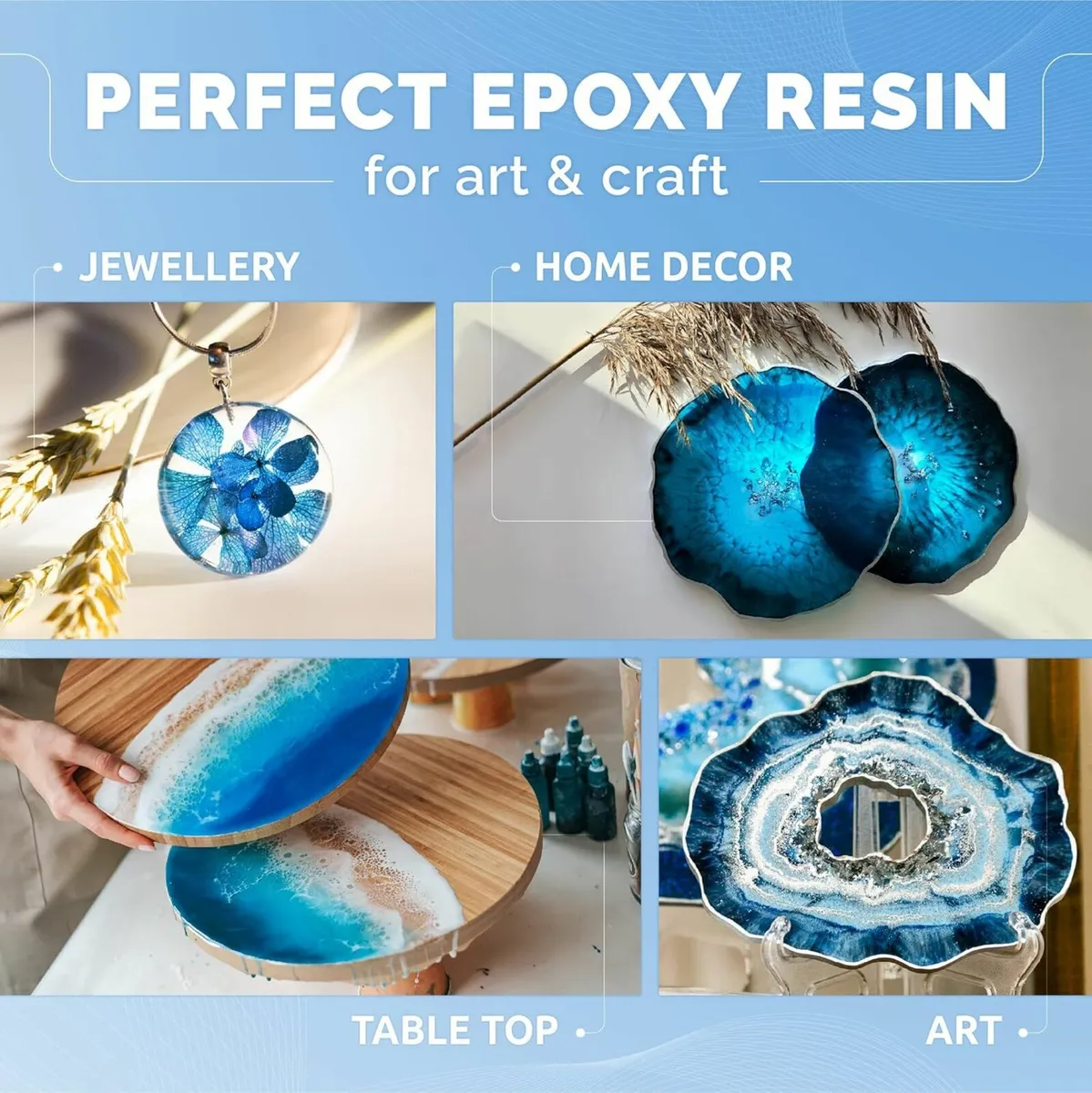 CRAFT RESIN 8L Crystal Clear Epoxy Resin Kit - Image 4