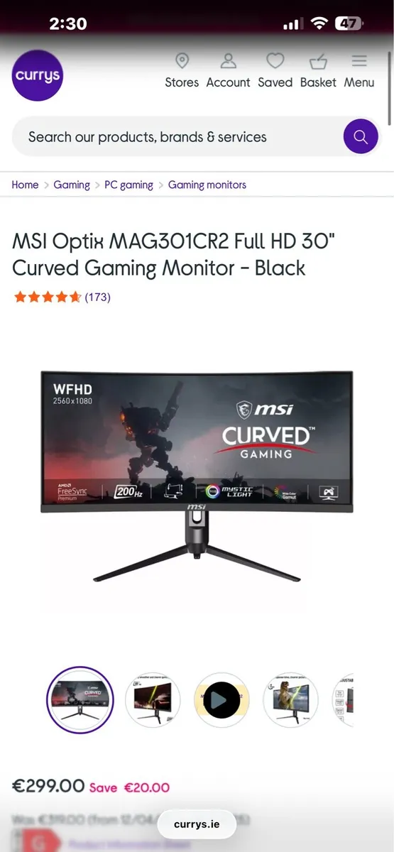 Gaming monitor MSI - Image 1