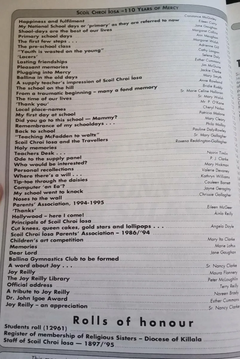 Scoil Chroi Iosa Ballina Vintage Book - Image 3