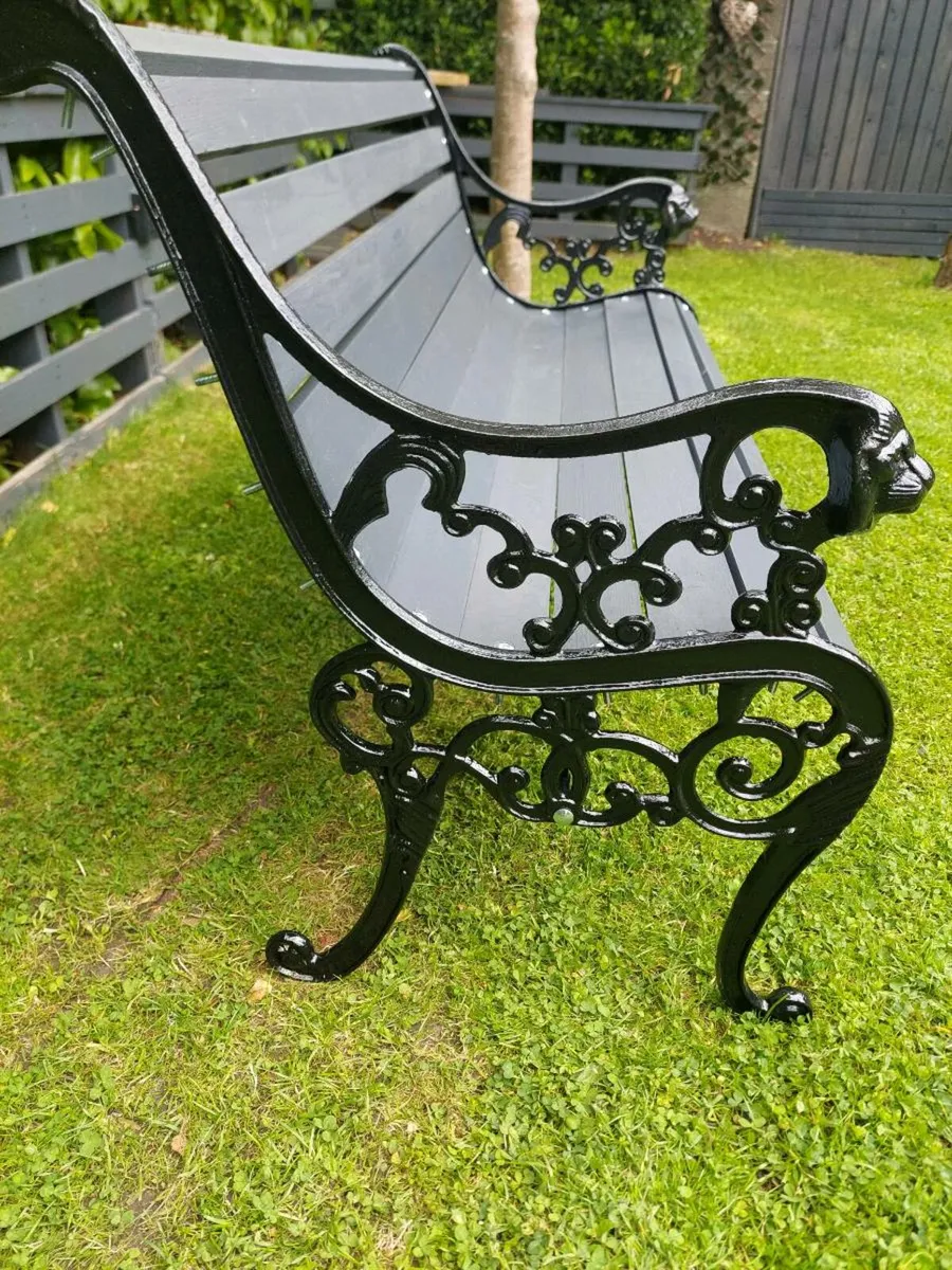 Garden iron bench - Image 3