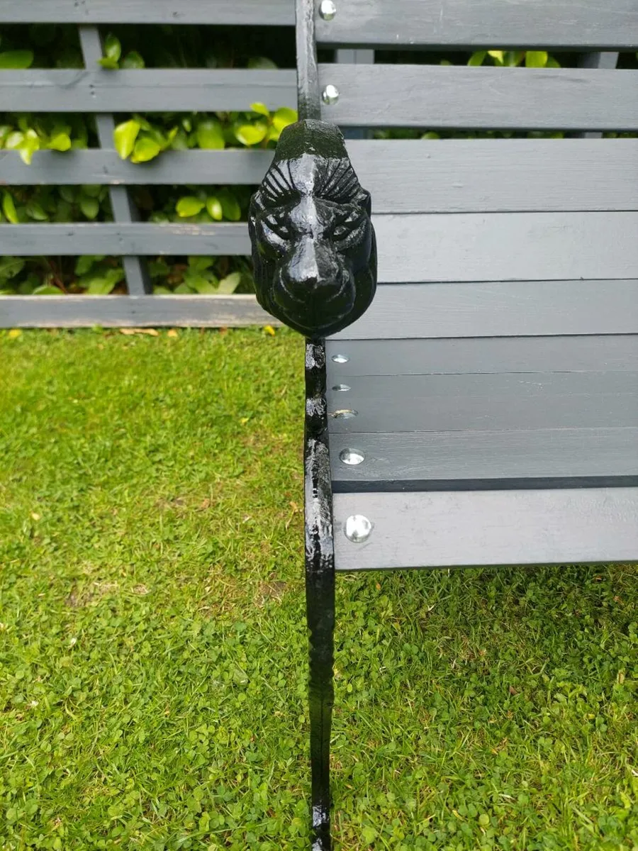 Garden iron bench - Image 4