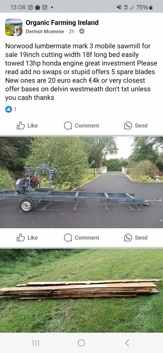 Mobile sawmill
