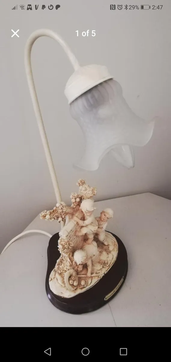 Nicely sculptured scene electric ornamental Lamp - Image 1