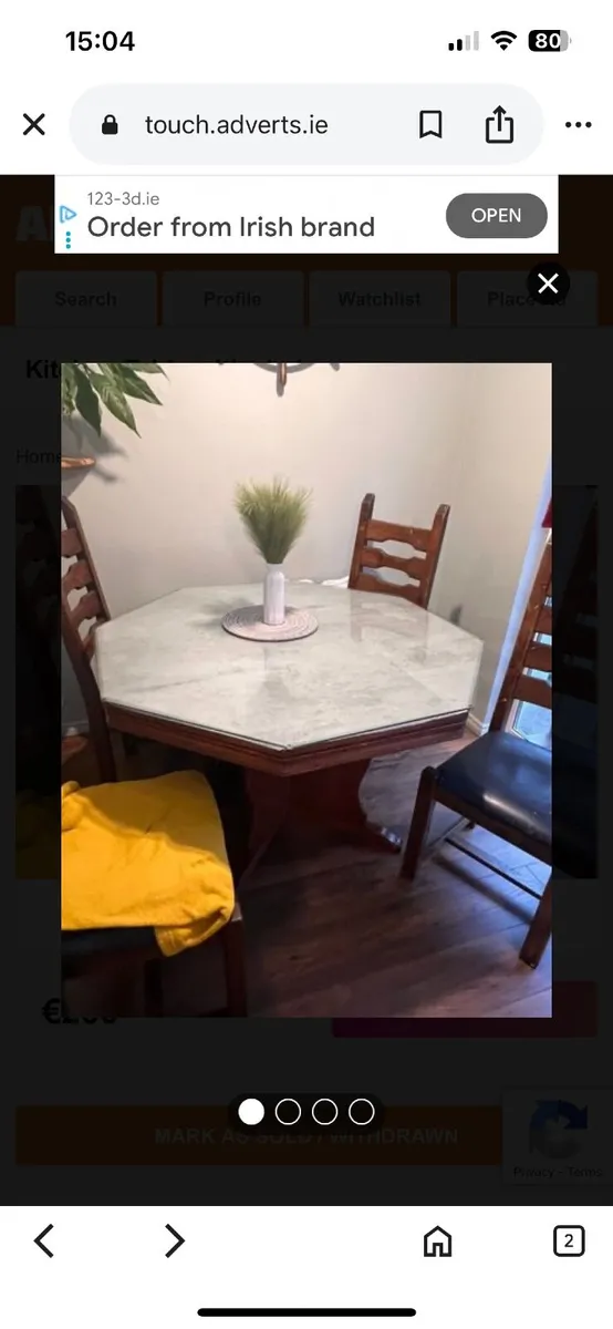 Kitchen table with chairs - Image 1