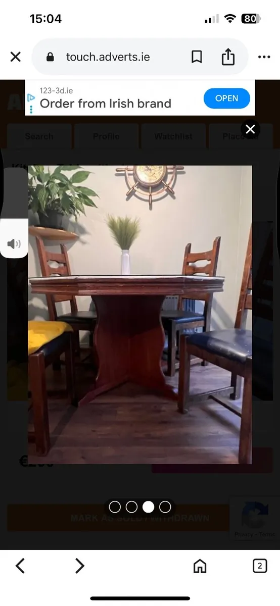 Kitchen table with chairs - Image 2
