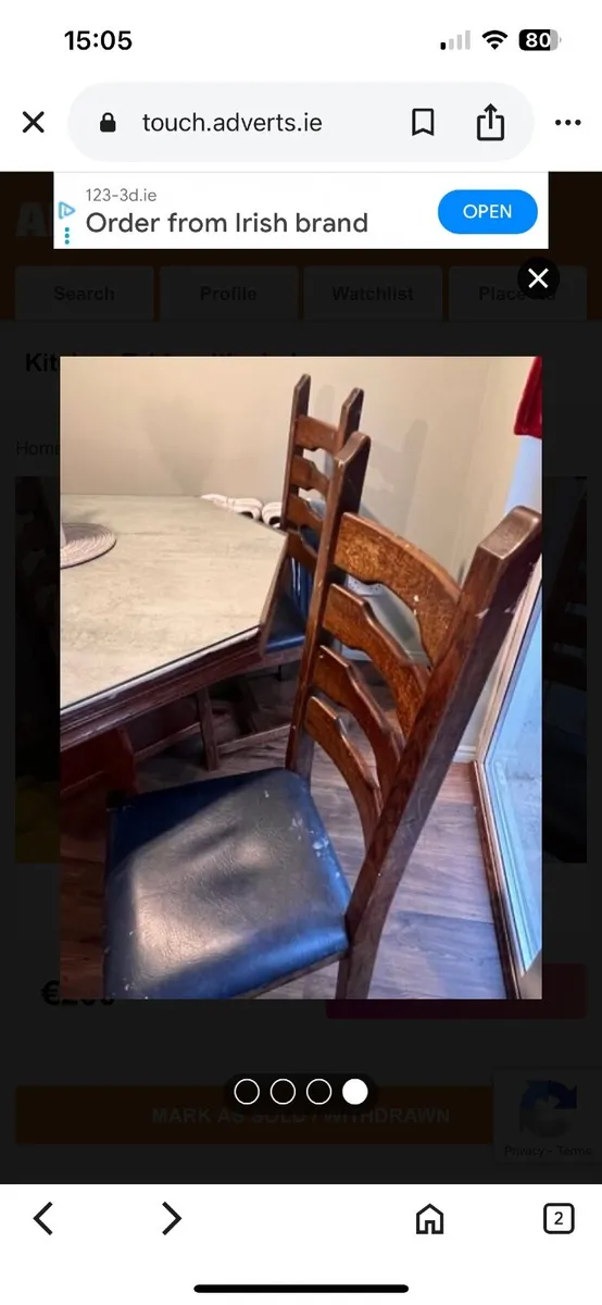 Kitchen table with chairs - Image 3