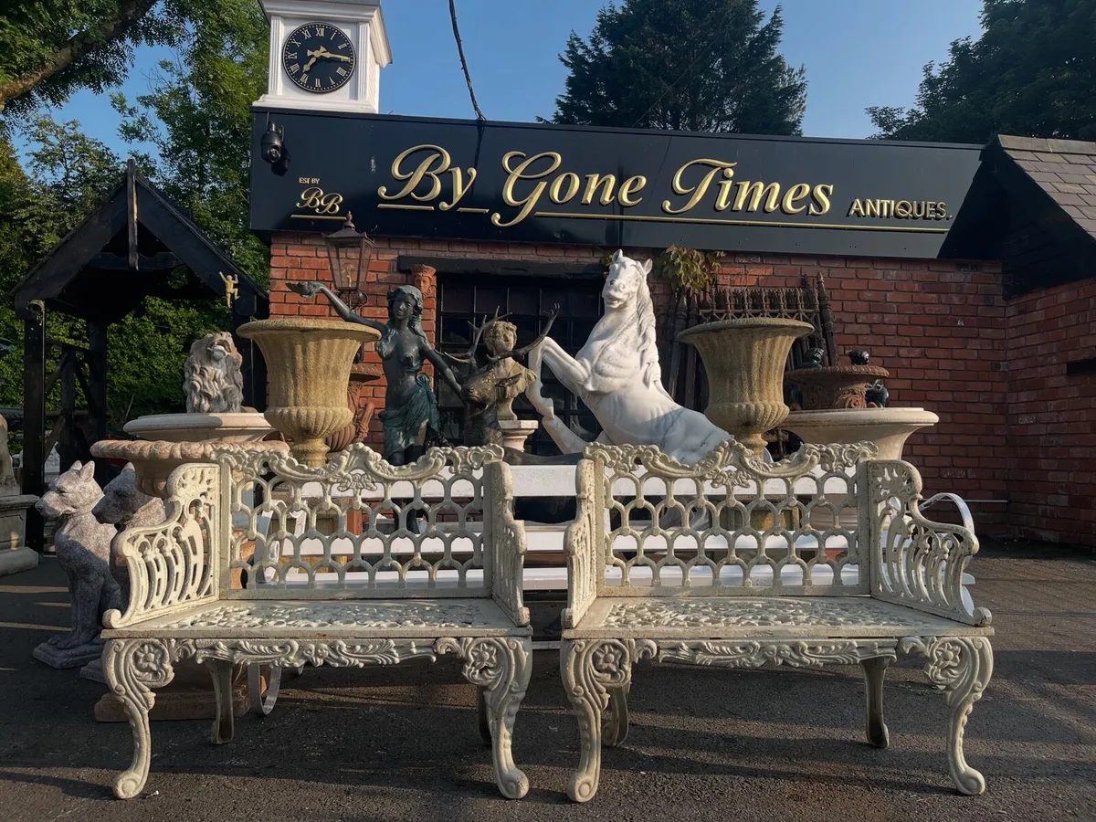 Cast iron garden benches - Image 1