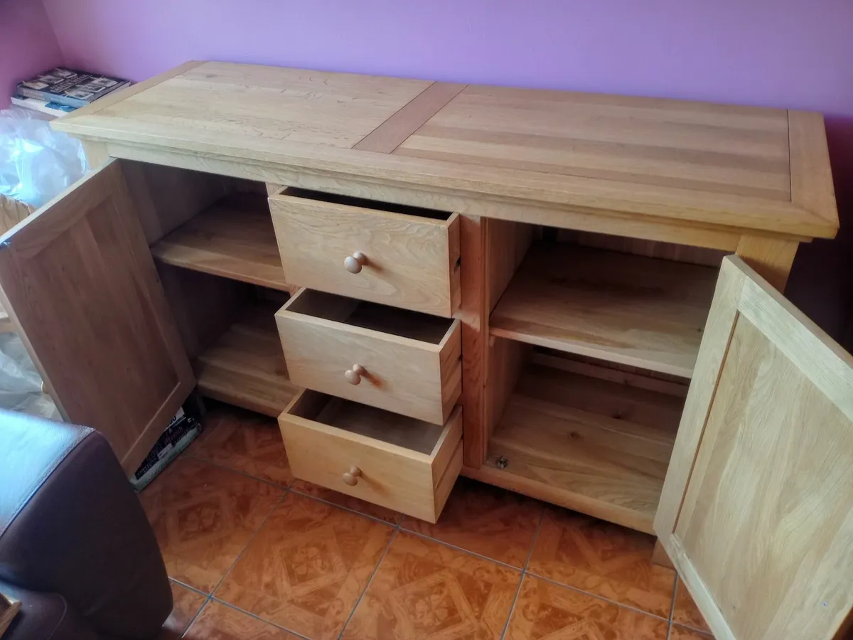 Oak side board ,oak display cabinet,oak book cabin - Image 2