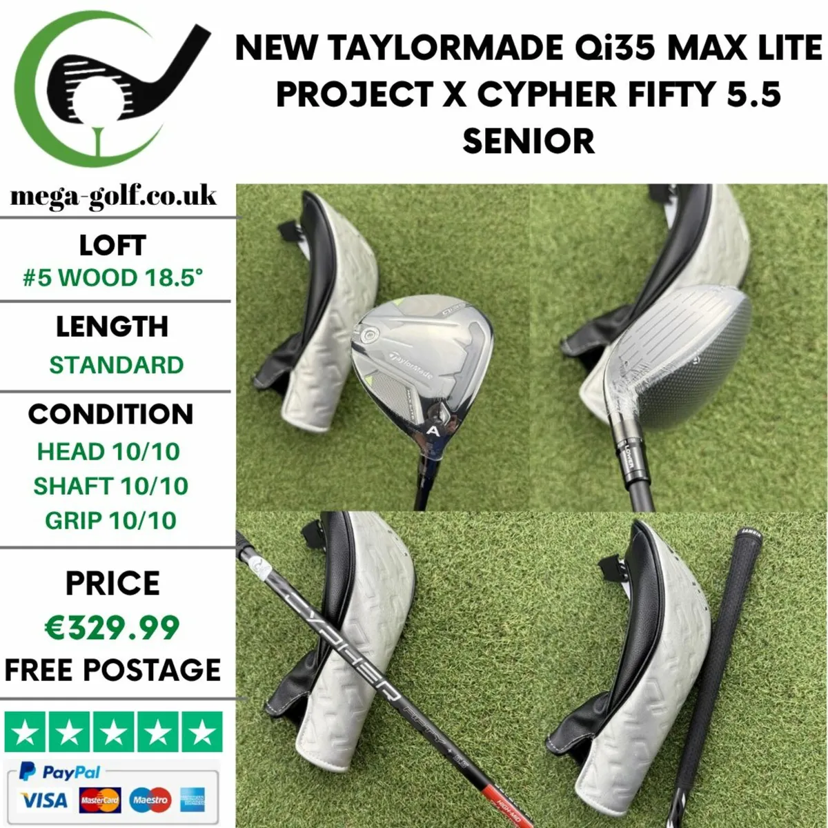 NEW TAYLORMADE Qi35 MAX LITE #5 WOOD 18.5° - Image 1