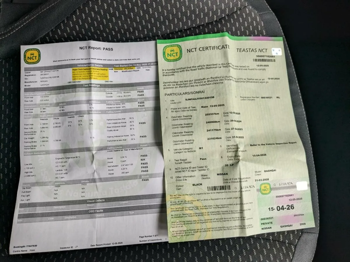 NCT 04/26 Fully Serviced 08 Nissan Qashqai 1.6 SE - Image 4