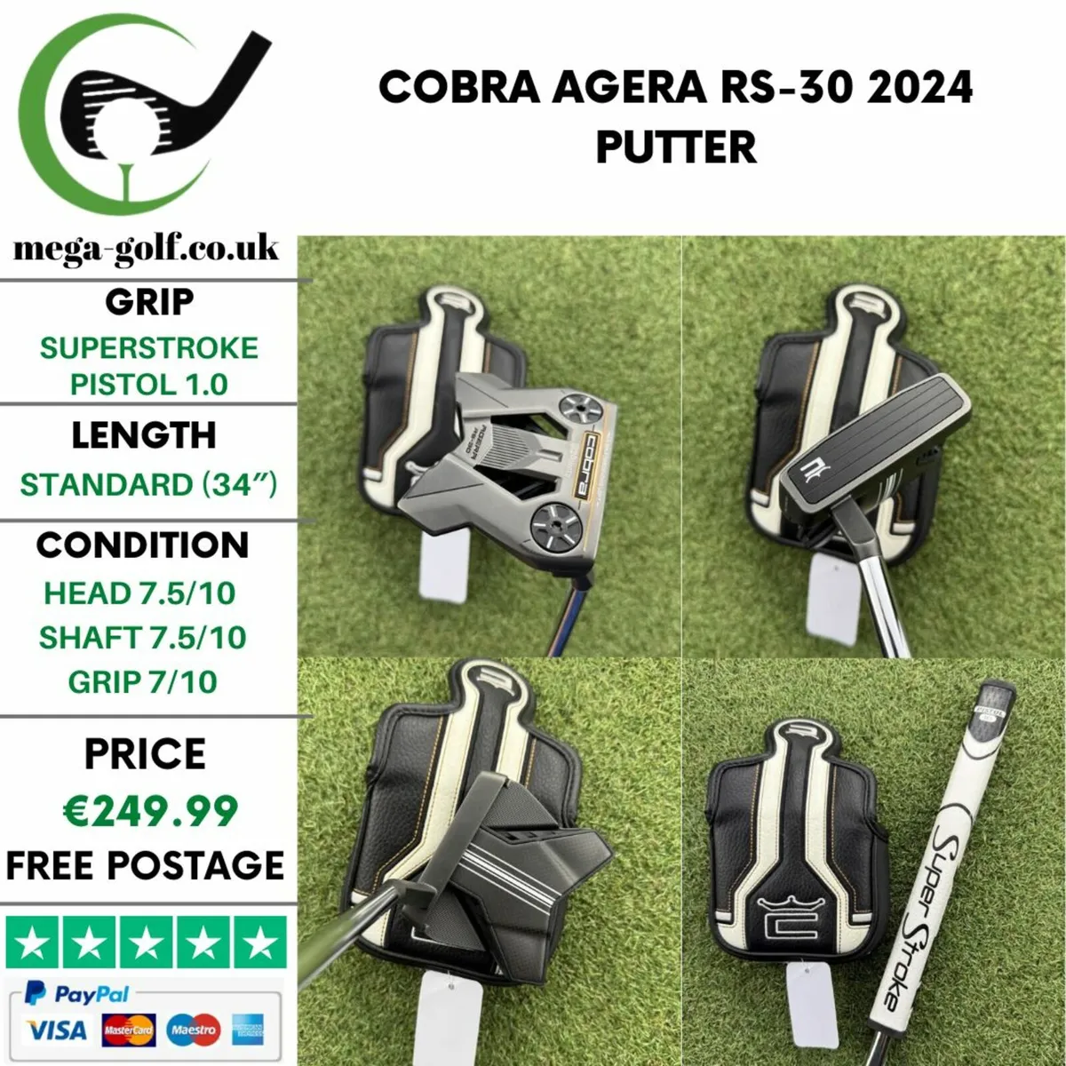 COBRA AGERA RS-30 2024 PUTTER / 34″ - Image 1