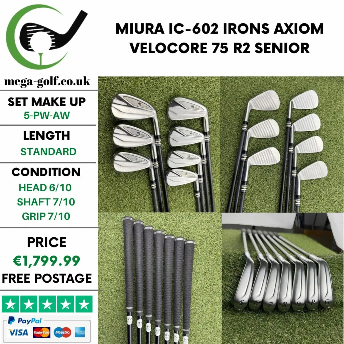 MIURA IC-602 IRONS / 5-PW-AW / REGULAR - Image 1