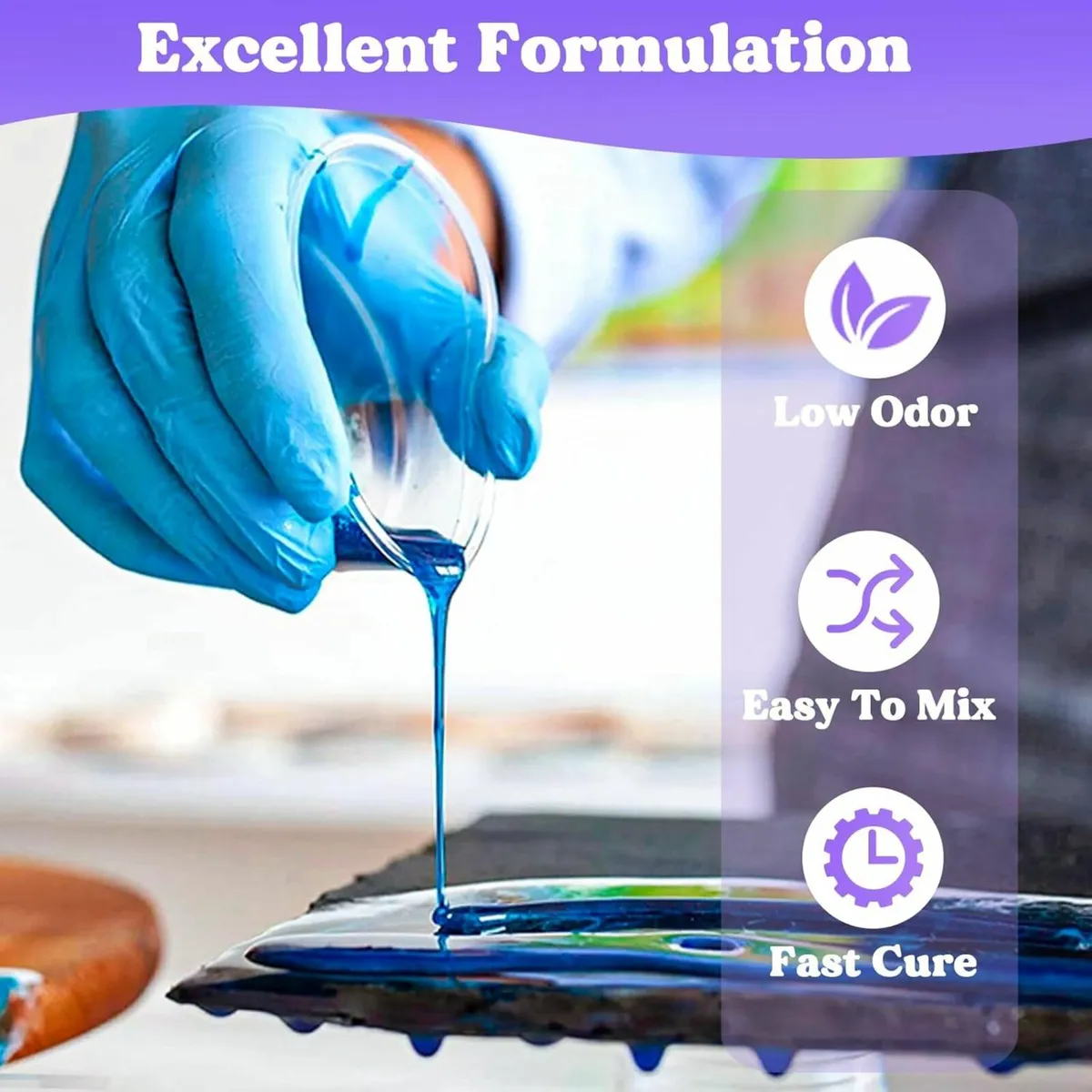 Casting Epoxy Resin Kit 1L DIY Art Wood Jewellery - Image 3