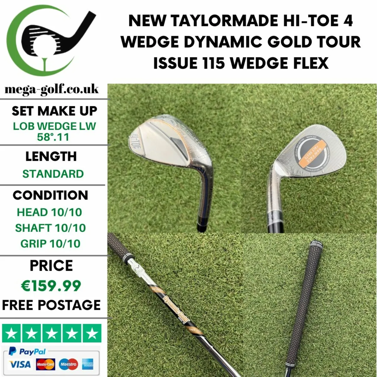 NEW TAYLORMADE HI-TOE 4 WEDGE LW 58°.11 / WEDGE - Image 1