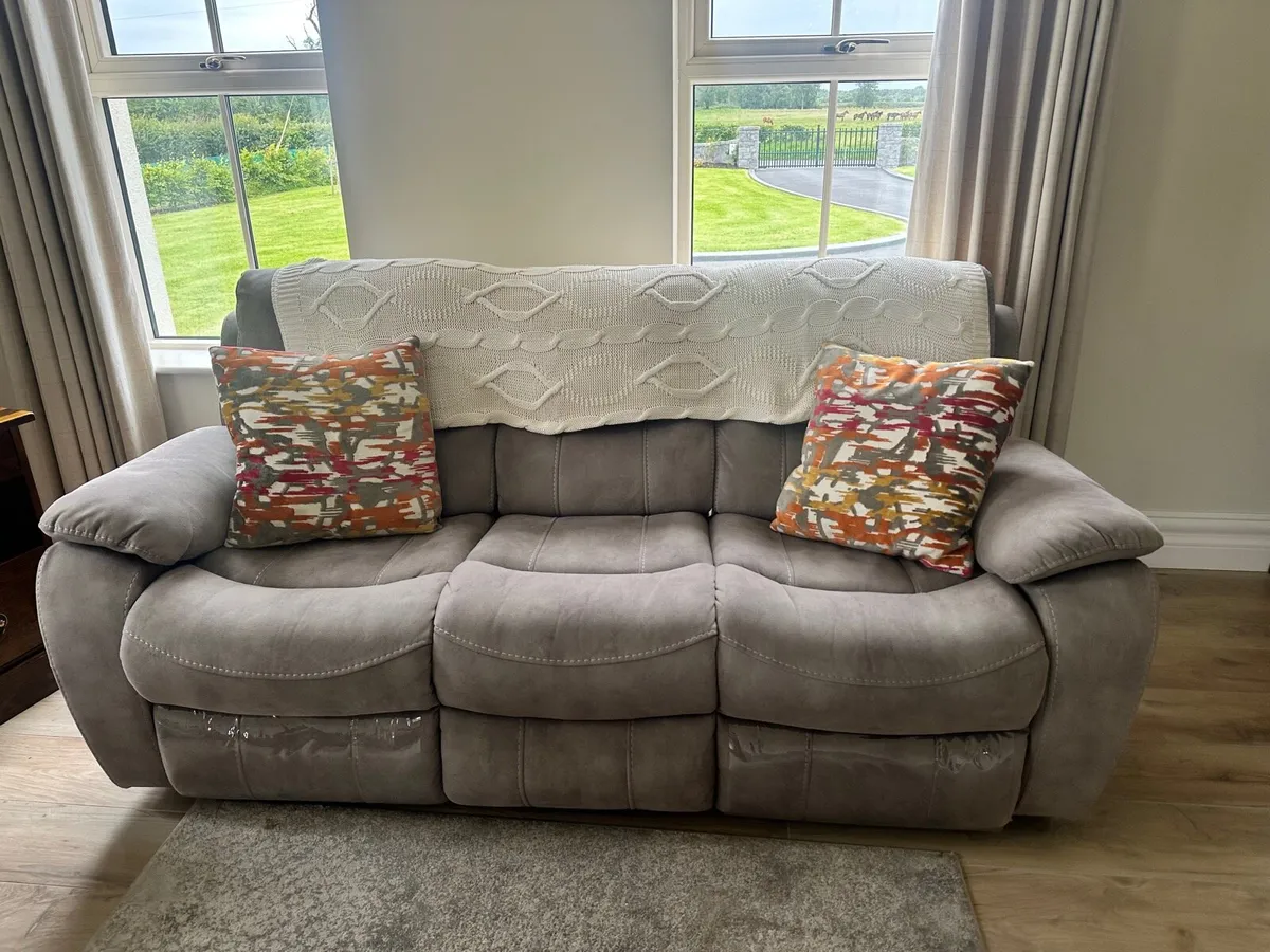 Grey Recliner Couches - Image 1