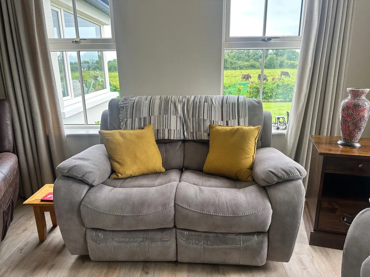 Grey Recliner Couches - Image 2