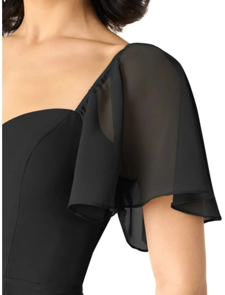 Bridesmaid Dress - Black, Chiffon - Image 3