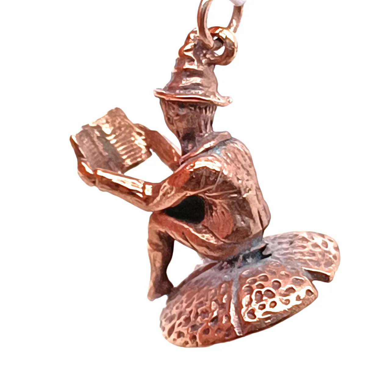 Reading Gnome Pendant/Charm 9k Rose Gold - Image 1