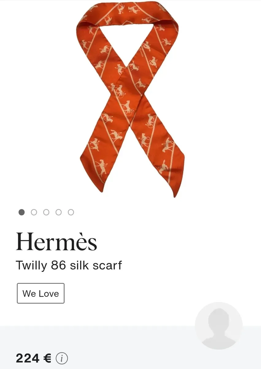Hermès Silk Twilly Scarf - Image 4